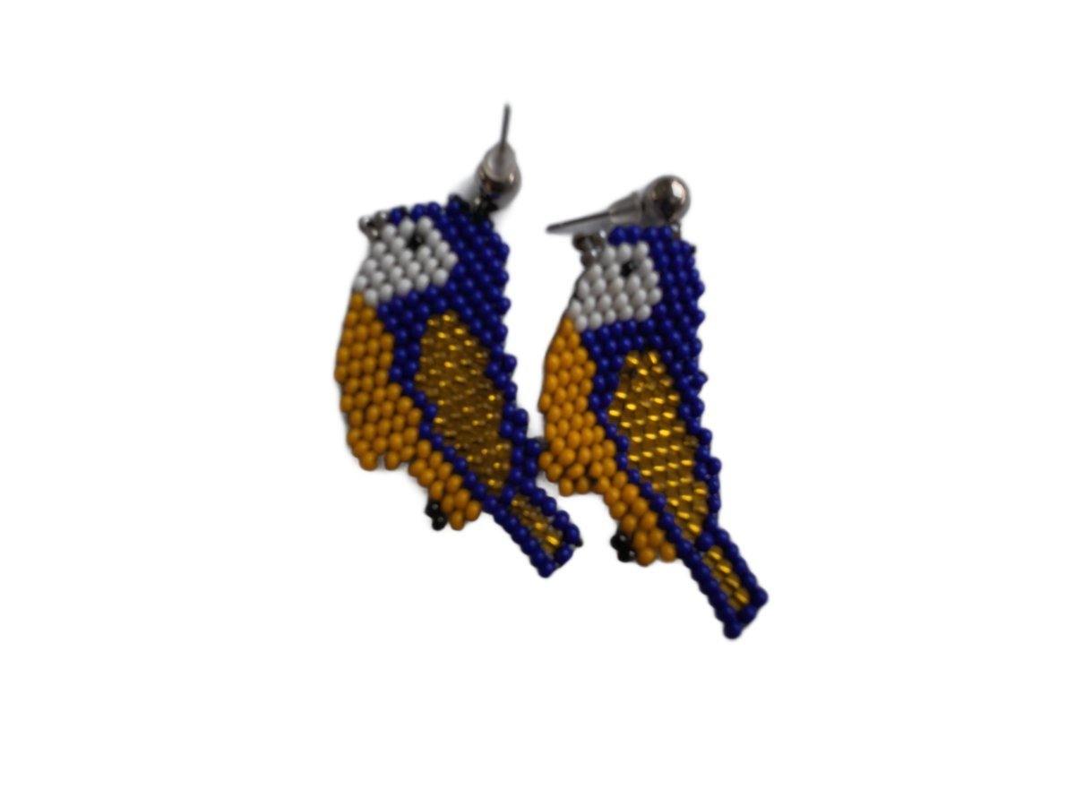 Aretes Canto Azul y Oro
